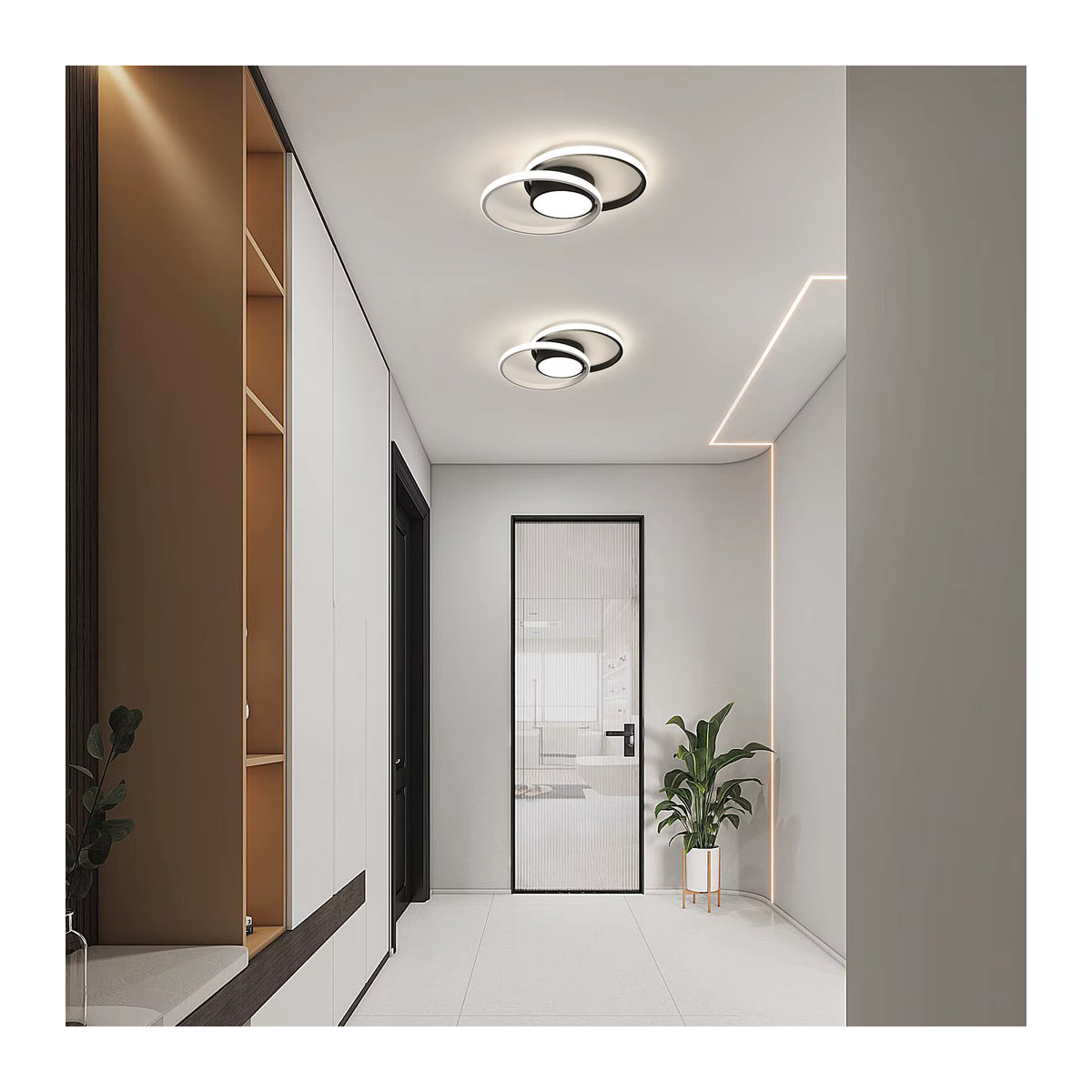 Dimmbare LED-Deckenleuchte in Weiß mit Fernbedienung, moderner Kronleuchter mit 40W für dein Schlafzimmer - Bild 3