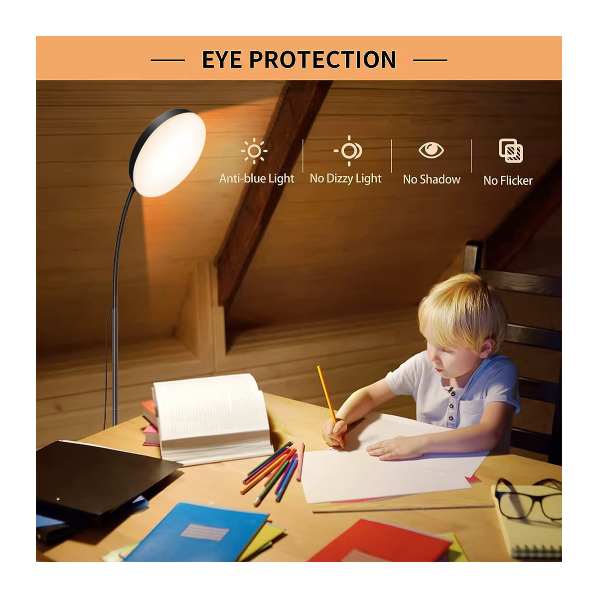 Dimmbare LED-Stehlampe von AMARYLLIS in Schwarz mit flexiblem Schwanenhals und minimalistischem Metall-Design als Leseleuchte für Innenräume - Bild 6