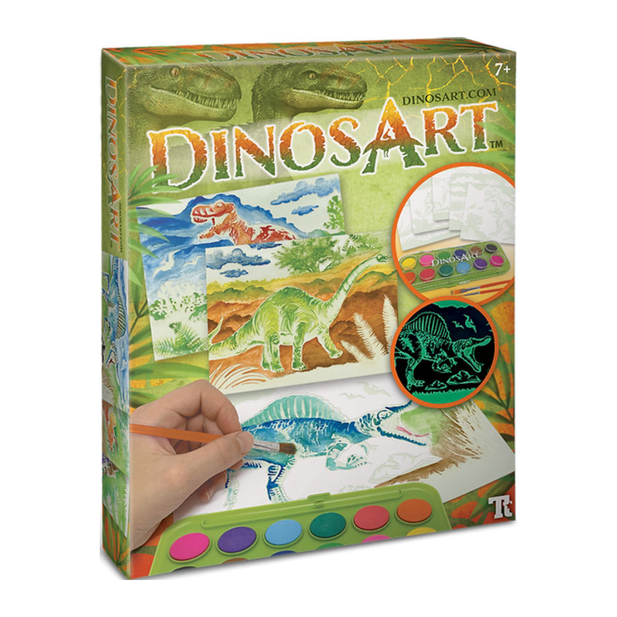 DinosArt Aquarelle Tier Motiv auf Papier, mehrfarbig, rechteckig - Bild 1