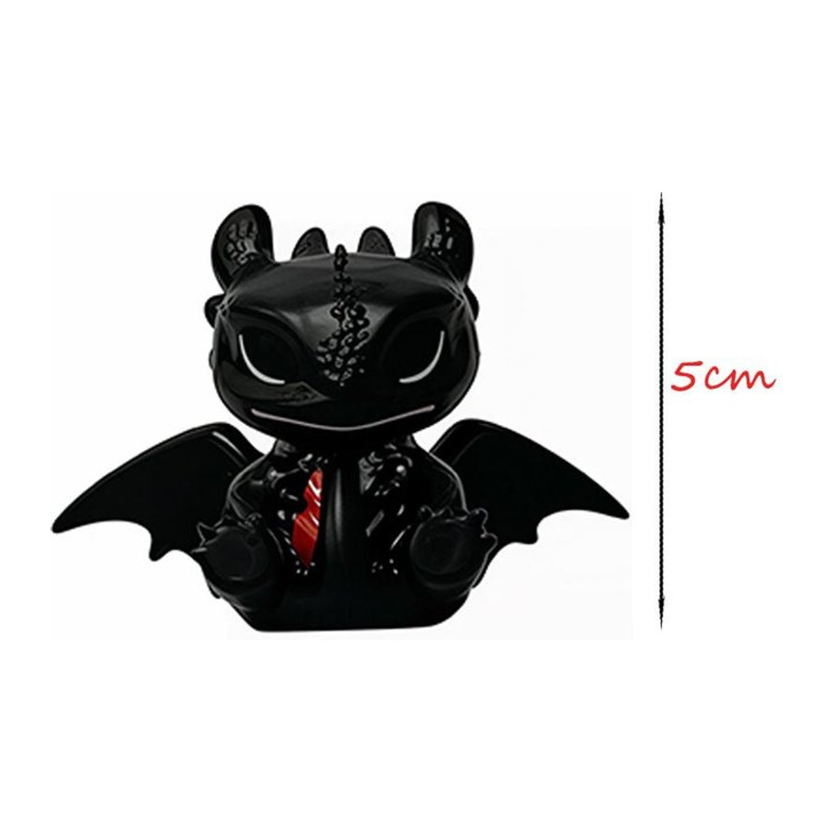 Discover Intime Drachenzähmen Ohnezahn Cartoon-Charakter Figur aus PVC in Schwarz zur Schreibtisch- und Autodekoration - Bild 1