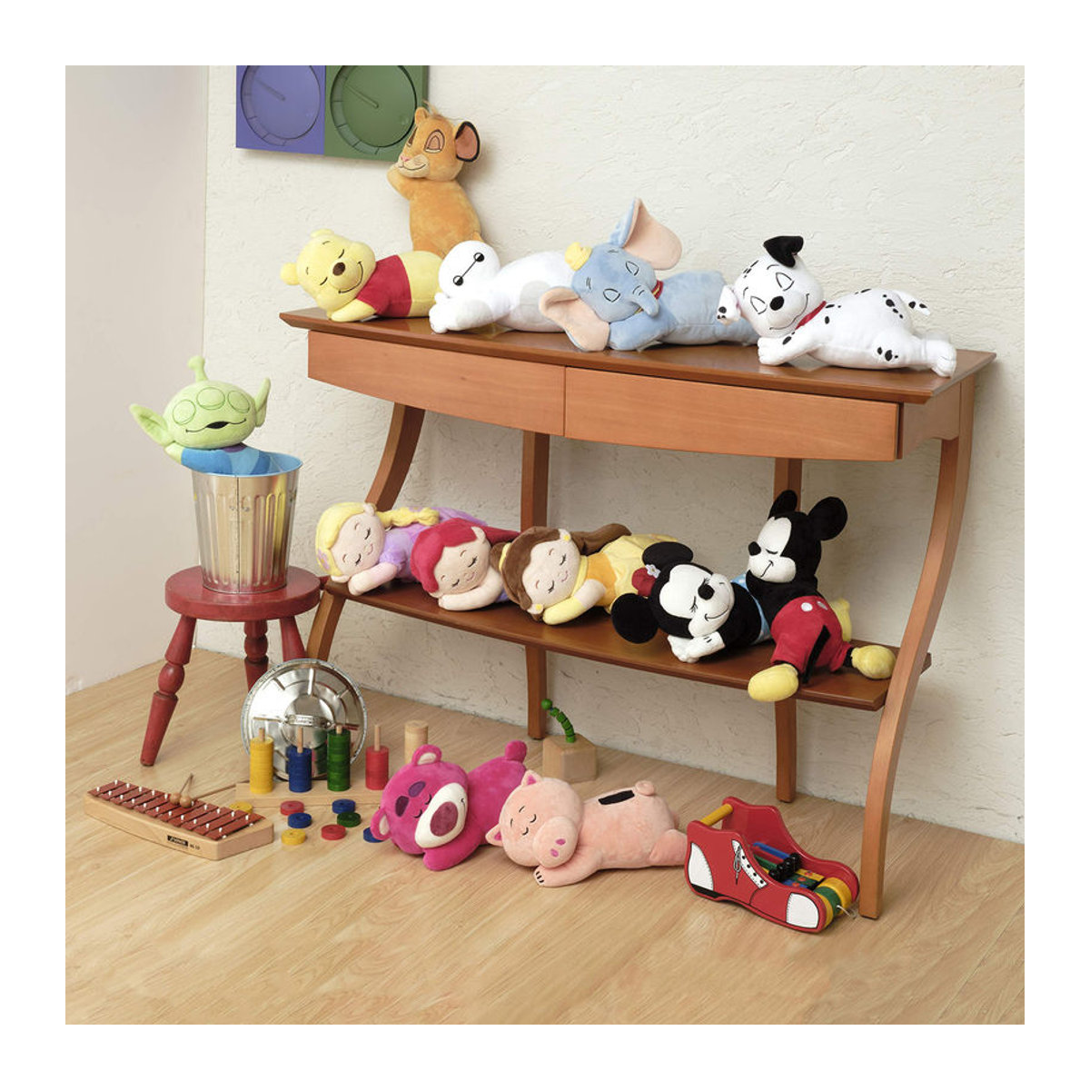 Disney Mickey Maus Umarmungskissen von Morishita in Schwarz, 30 cm Durchmesser, aus Mikrofaser-Plüsch - Bild 5