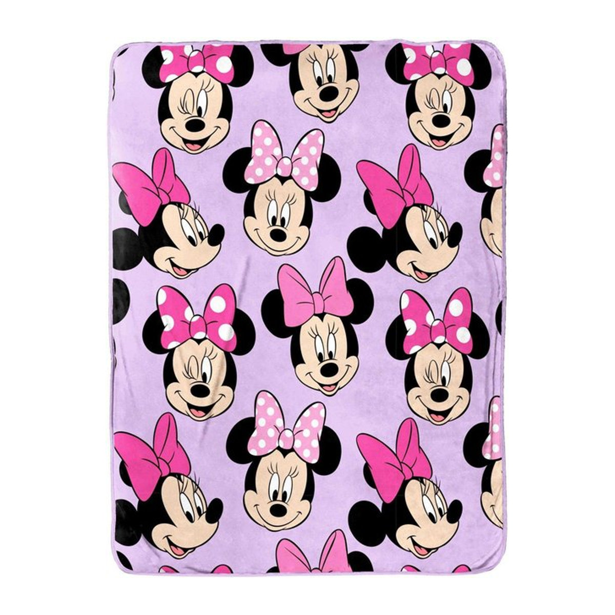 Disney Minnie Maus Fleecedecke in Rosa/Violett, 100 cm - Bild 1