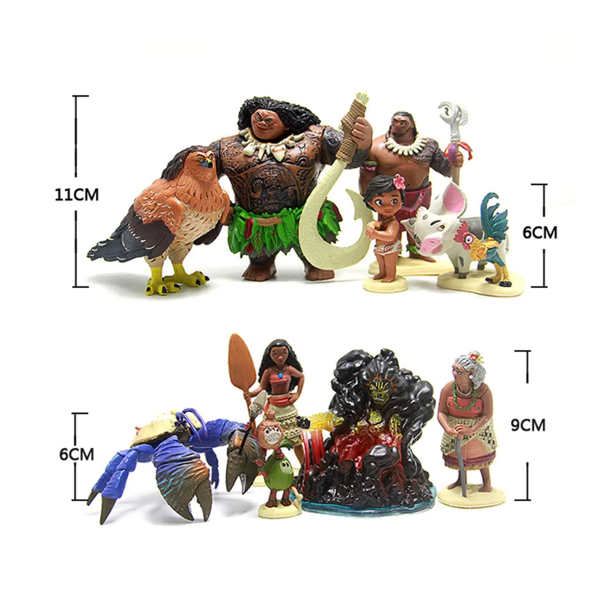 Disney Moana Prinzessin Anime Figuren Set aus 10 Teilen aus PVC als Sammlerstücke und Spielzeug für Kinder - Bild 4