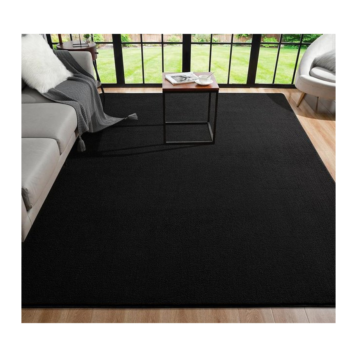 Disney Weicher Bodenteppich Schwarz Grau Rutschfest als Wohnzimmerteppich oder Kinderspielmatte B/T: 80 x 50 cm - Bild 1