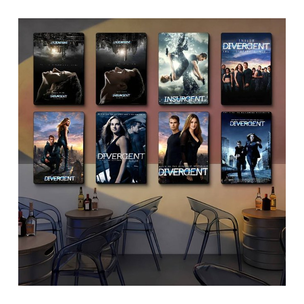 Divergent Movie Vintage Poster Aufkleber aus Kraftpapier für deine Wanddekoration in Mehrfarbig - Bild 1