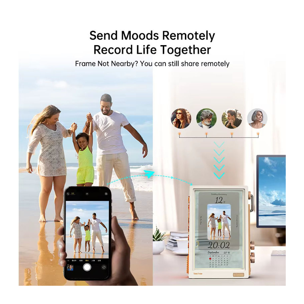 Divoom Times Frame 10,1 Zoll WiFi-Pixel-Display als Smart Home Schreibtischdeko mit DIY-Uhr, Krypto- und Stock-Ticker sowie Wetter- und Kalenderfunktion in Schwarz oder Weiß - Bild 4