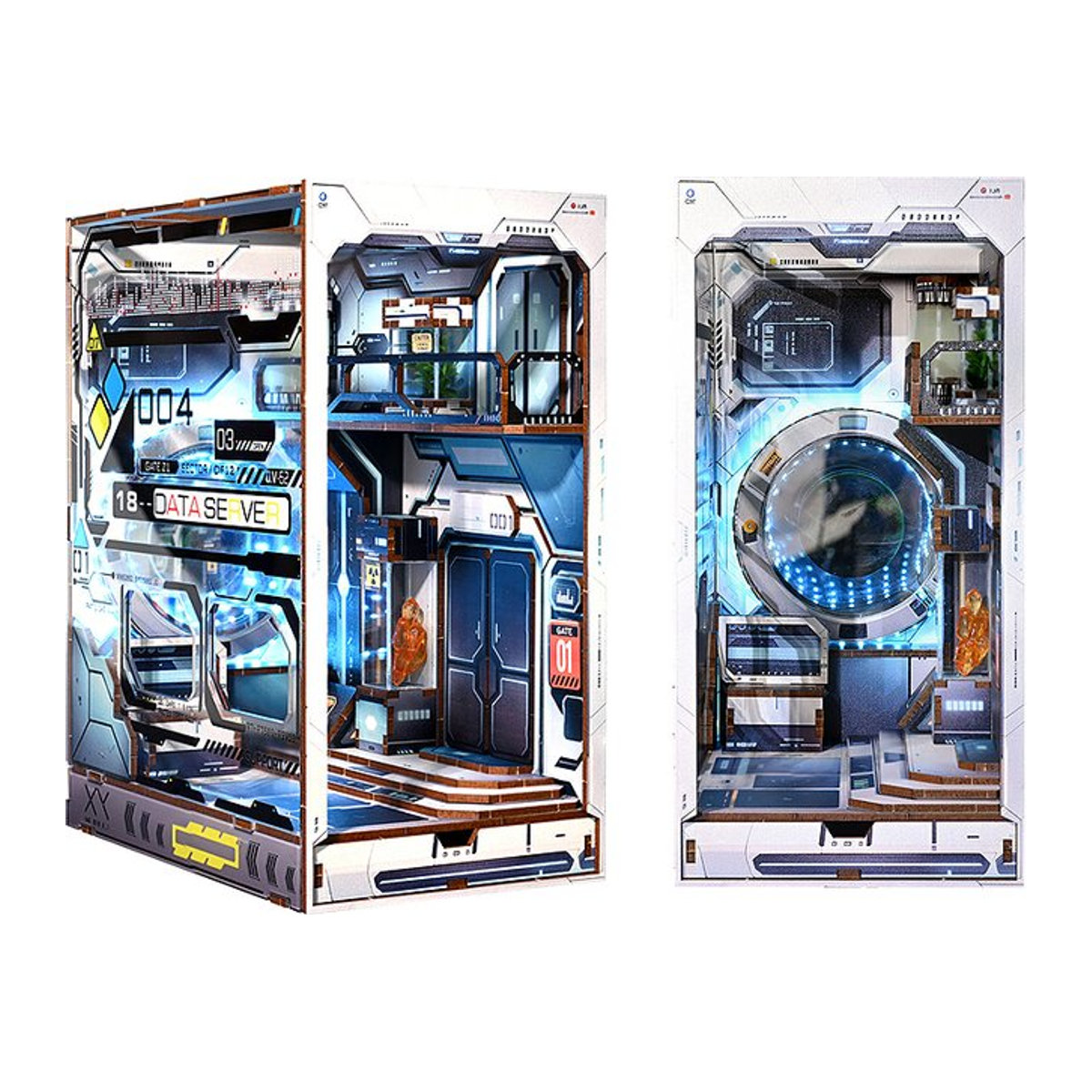 DIY Holz Buch Nook Regal Einsatz Sci-Fi Alien Hub Bausatz von zuuton, mehrfarbig - Bild 1
