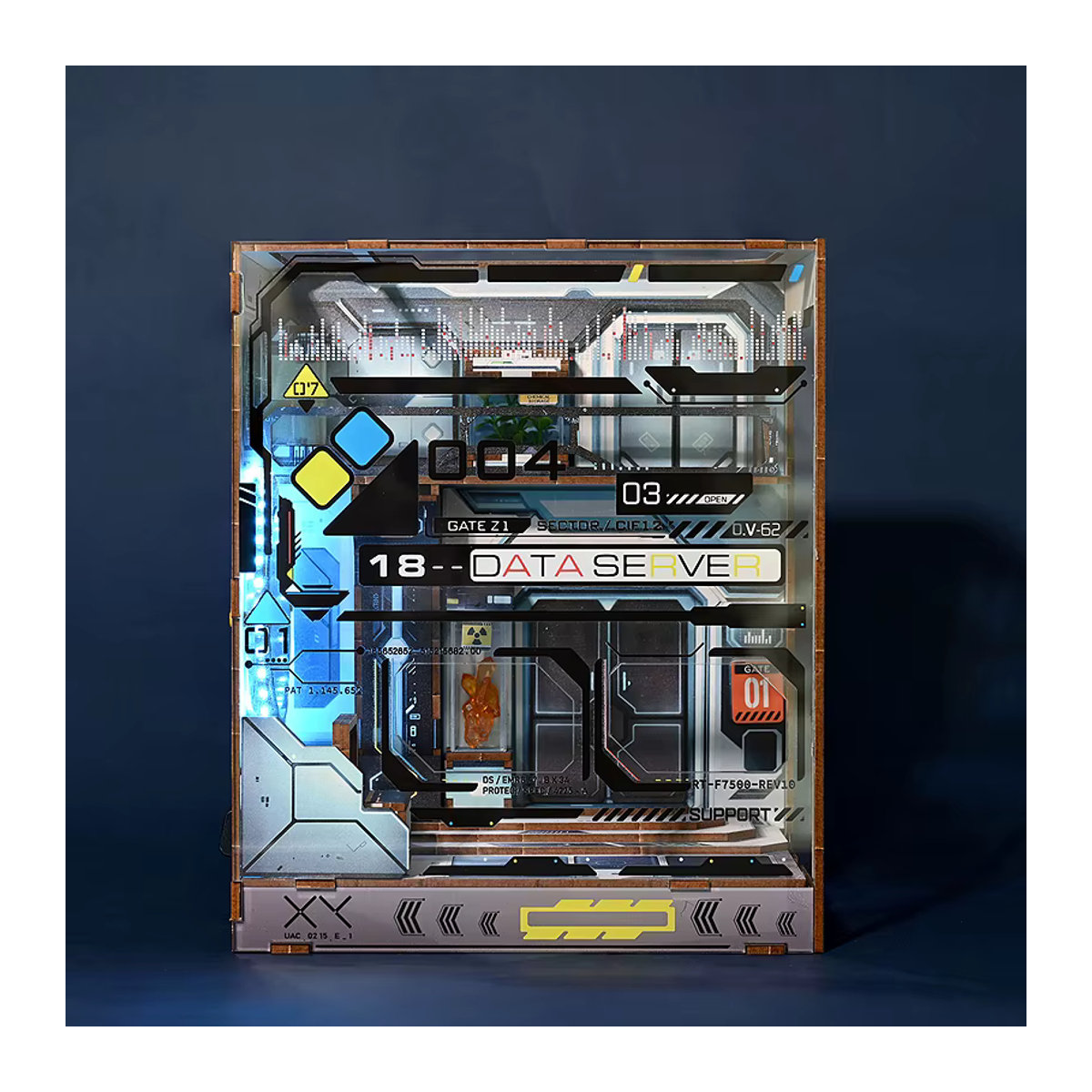 DIY Holz Buch Nook Regal Einsatz Sci-Fi Alien Hub Bausatz von zuuton, mehrfarbig - Bild 3