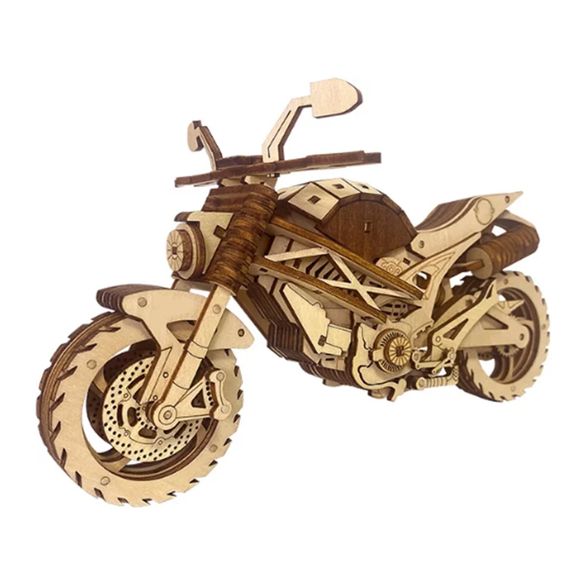 DIY Holzpuzzle Motorrad 3D Modellbausatz aus Holz - Bild 1