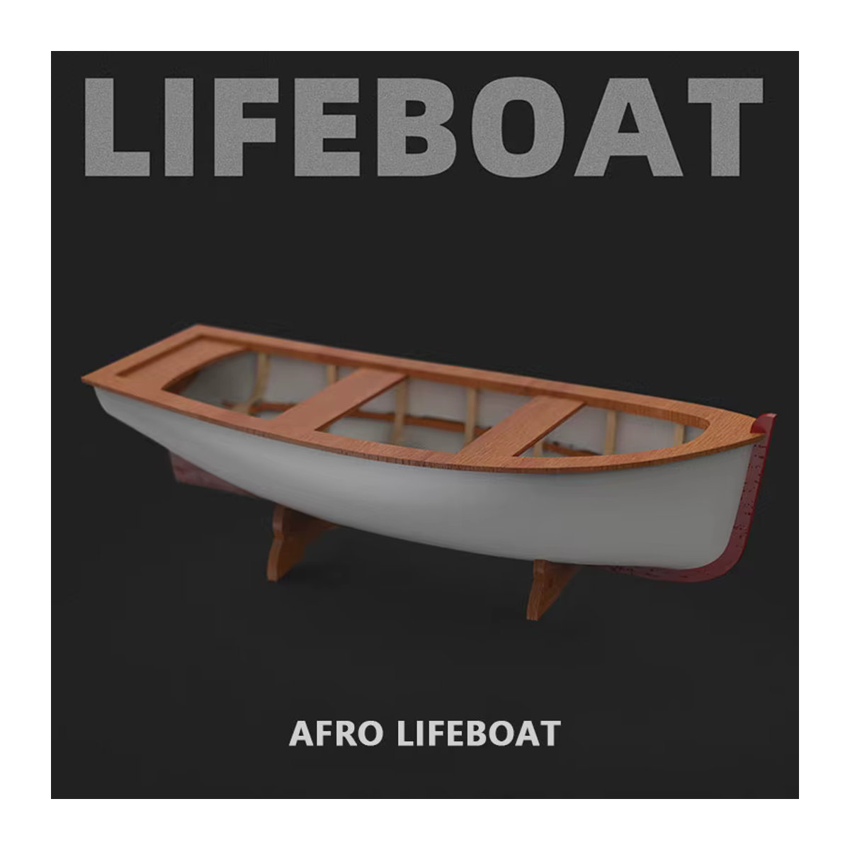 DIY Mini Holz Afro Liferaft Modellbausatz aus Mahagoni in Braun und Mehrfarbig - Bild 2