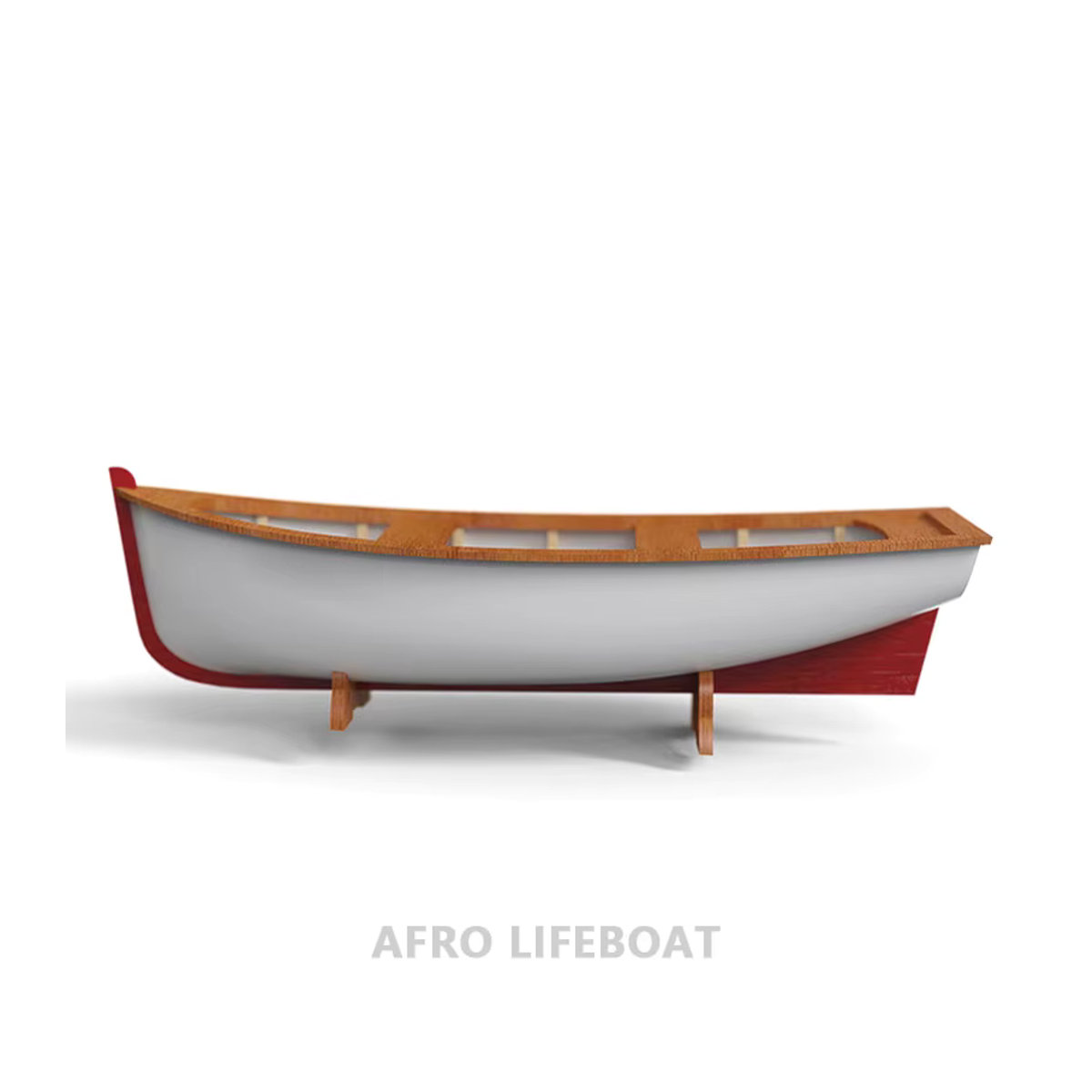 DIY Mini Holz Afro Liferaft Modellbausatz aus Mahagoni in Braun und Mehrfarbig - Bild 3