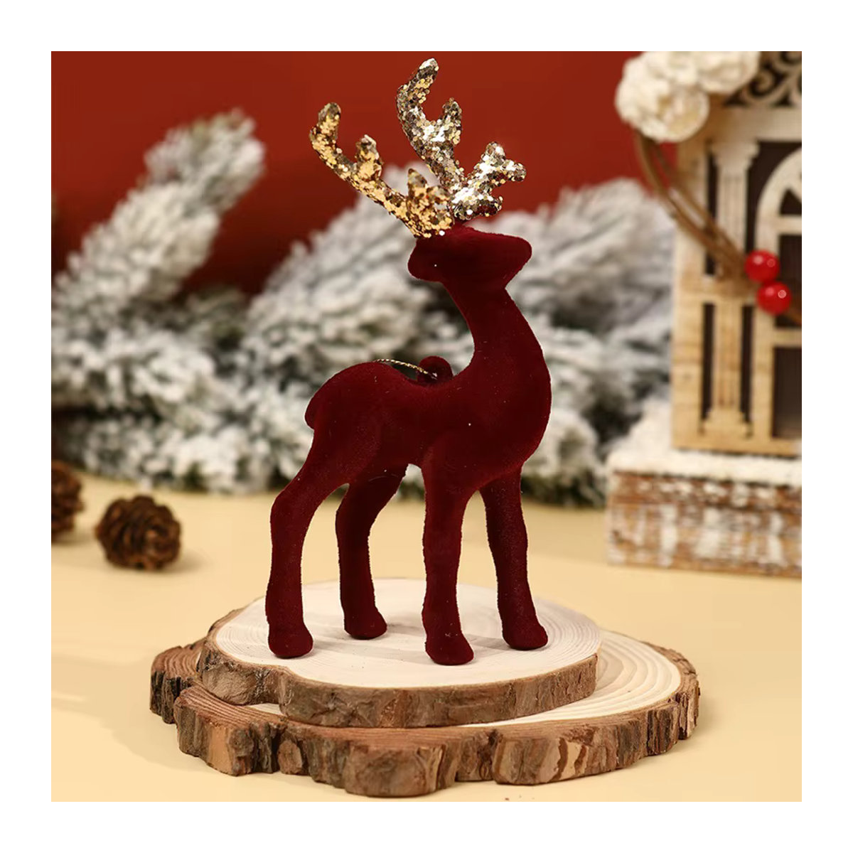 DIY Rentier Weihnachtsanhänger in Silber für deinen Weihnachtsbaum und zur Dekoration - Bild 2