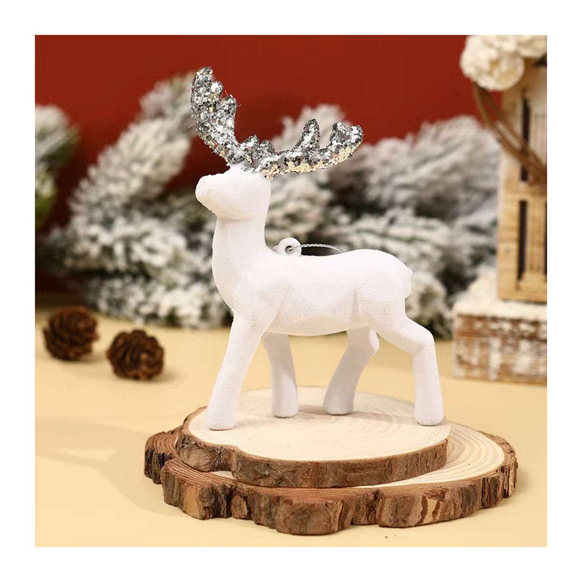 DIY Rentier Weihnachtsanhänger in Silber für deinen Weihnachtsbaum und zur Dekoration - Bild 4