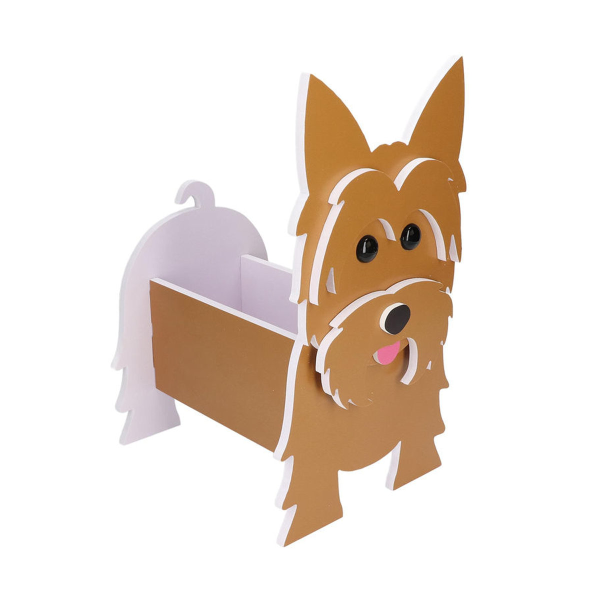 DIYelecs Hunde-Pflanzgefäß aus Kunststoff in Braun für die Innendekoration - Bild 3
