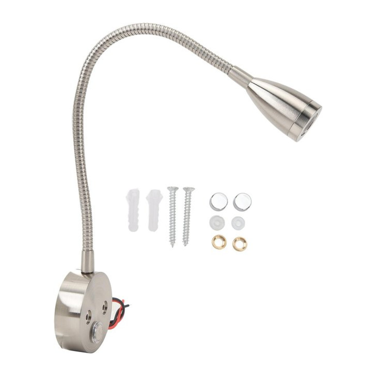 DIYelecs LED Wohnmobil Leselicht mit Touch-Steuerung und einstellbarer Helligkeit, Sand Nickel Plated, DC12 bis 24V - Bild 1