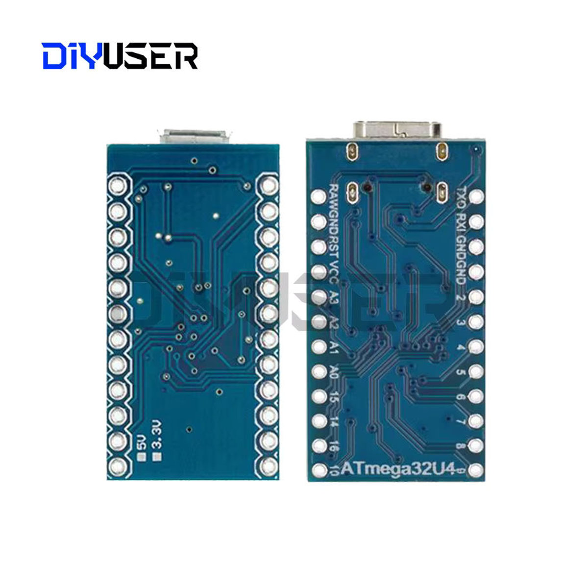 DIYUSER ATMEGA32U4 Modul Pro-Micro Ersatz Board mit USB Type-C, 5V, 16MHz, Blau - Bild 2