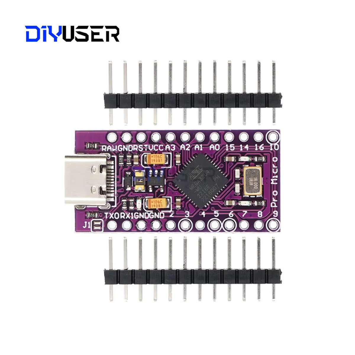 DIYUSER ATMEGA32U4 Modul Pro-Micro Ersatz Board mit USB Type-C, 5V, 16MHz, Blau - Bild 6