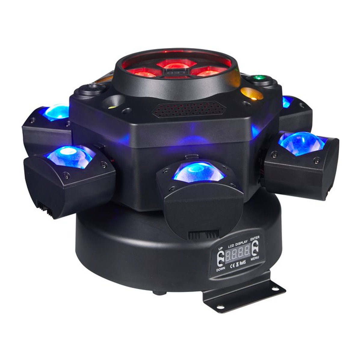 DJ AiK RGB Moving Head Spotlight mit Laser und DMX für Party und Bühne, 150W - Bild 1