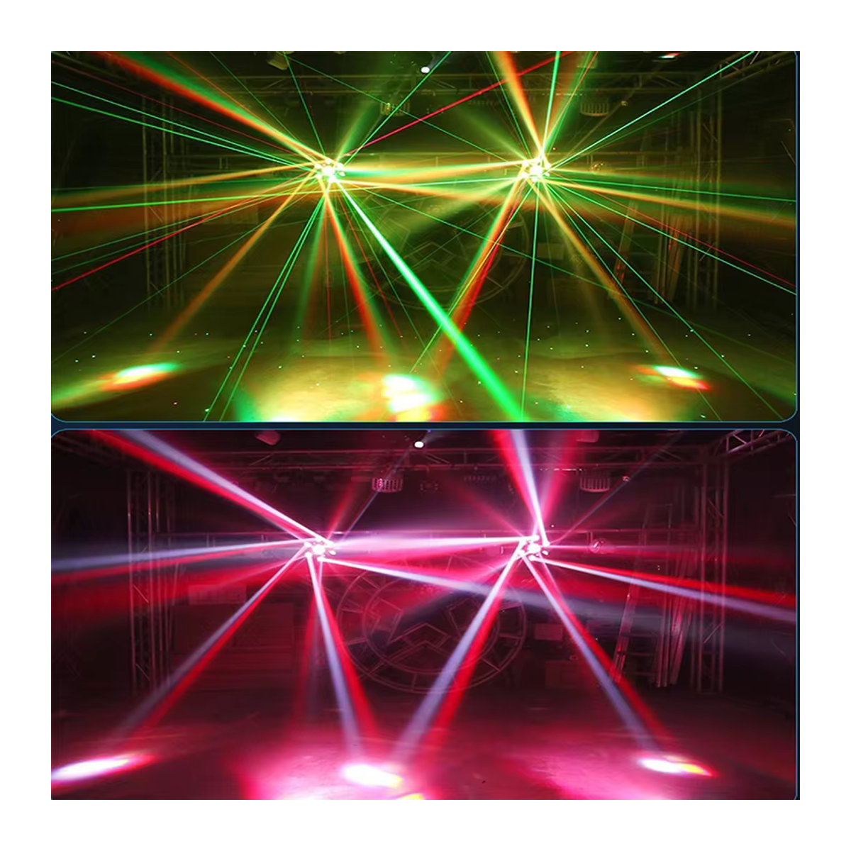 DJ AiK RGB Moving Head Spotlight mit Laser und DMX für Party und Bühne, 150W - Bild 3