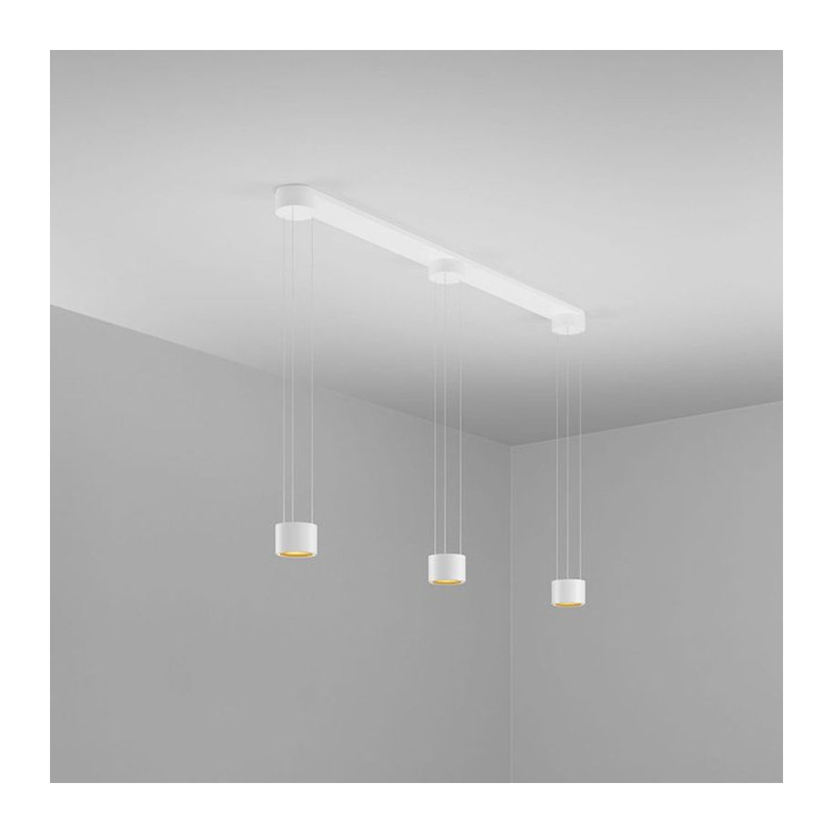 DLS Lighting Hanging Clippo CS III LED-Pendelleuchte aus Aluminium in Weiß/Gold mit warmweißem Licht - Bild 1