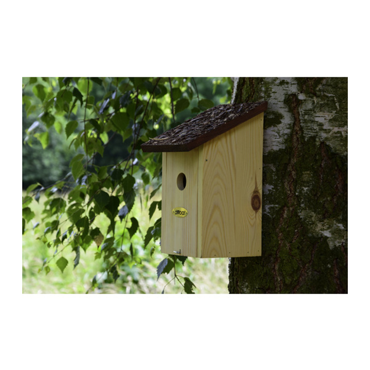DOBAR Nistkasten aus Kiefer Massivholz in Braun B/H/T: 16,5 x 27 x 14,5 cm - Bild 3