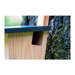 DOBAR Nistkasten für Baumläufer aus Kiefernholz in Braun, H x B x T: 35 x 14 x 17 cm