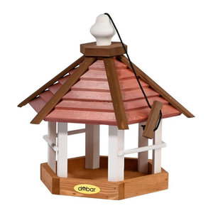 Dobar Vogelhaus Herbstfrüchte 2er-Set aus Kiefernholz hängend, B/T/H: 22,5 x 21 x 16 cm, bunt