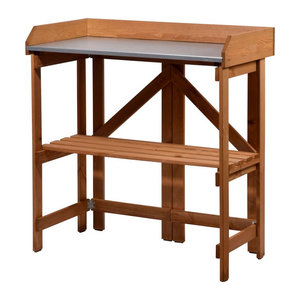 Dobar Zusammenklappbarer Pflanztisch aus Kiefernholz in Braun, B/T/H: 85 x 44 x 89 cm