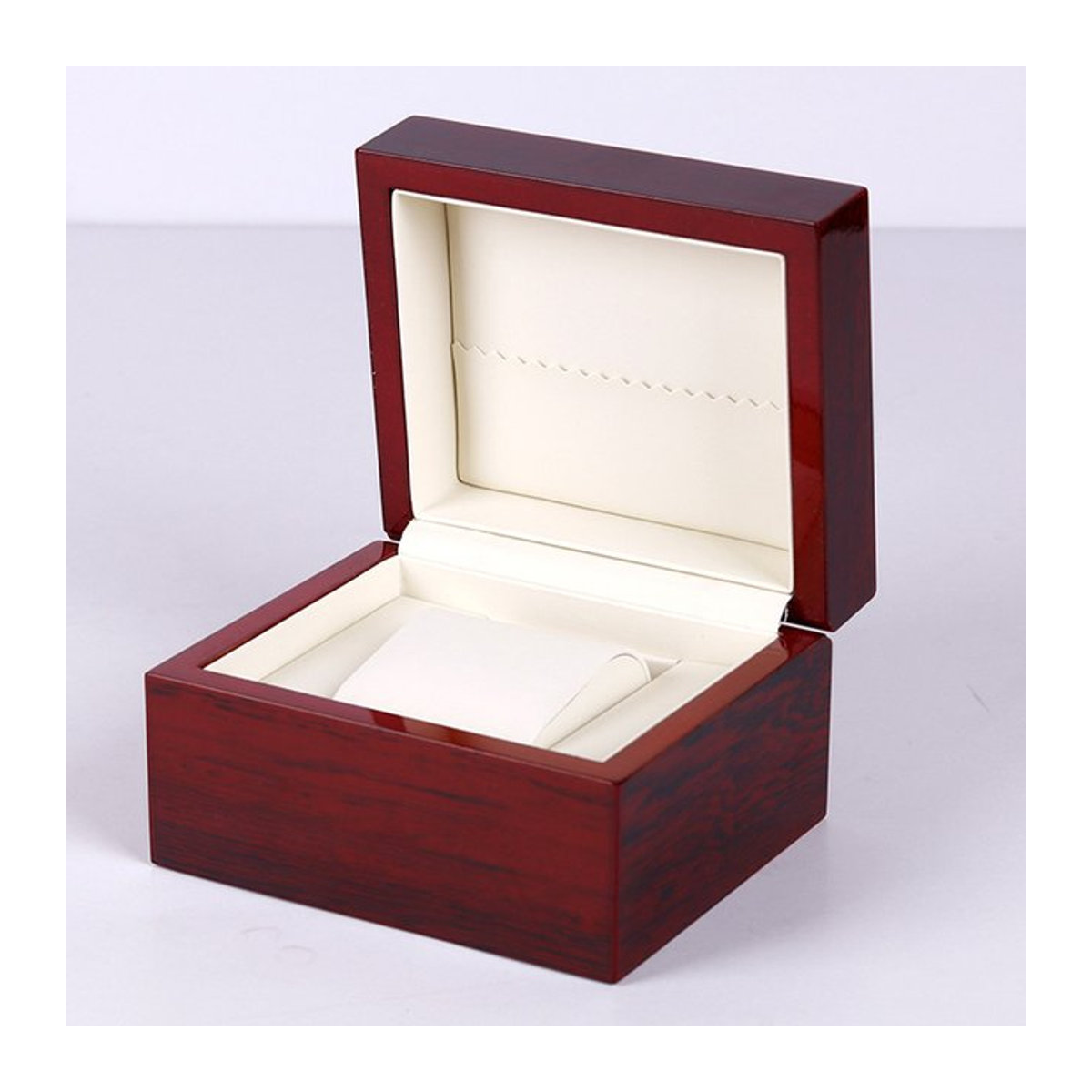 DOKW Uhrenaufbewahrungsbox aus Holz in Rot mit 1 Fach im Schmuckkästchen-Stil - Bild 1