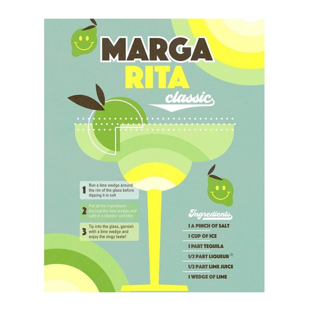Dominique Vari Margarita Poster Zitrone B: 50 cm, H: 40 cm - Bild 1