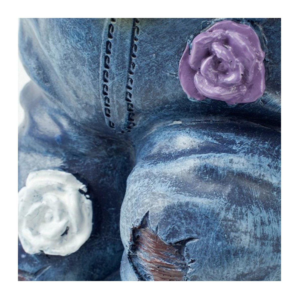 Dongyah Pflanztopf im Jeans-Design aus Kunstharz in Blau für Garten und Außenbereich - Bild 2