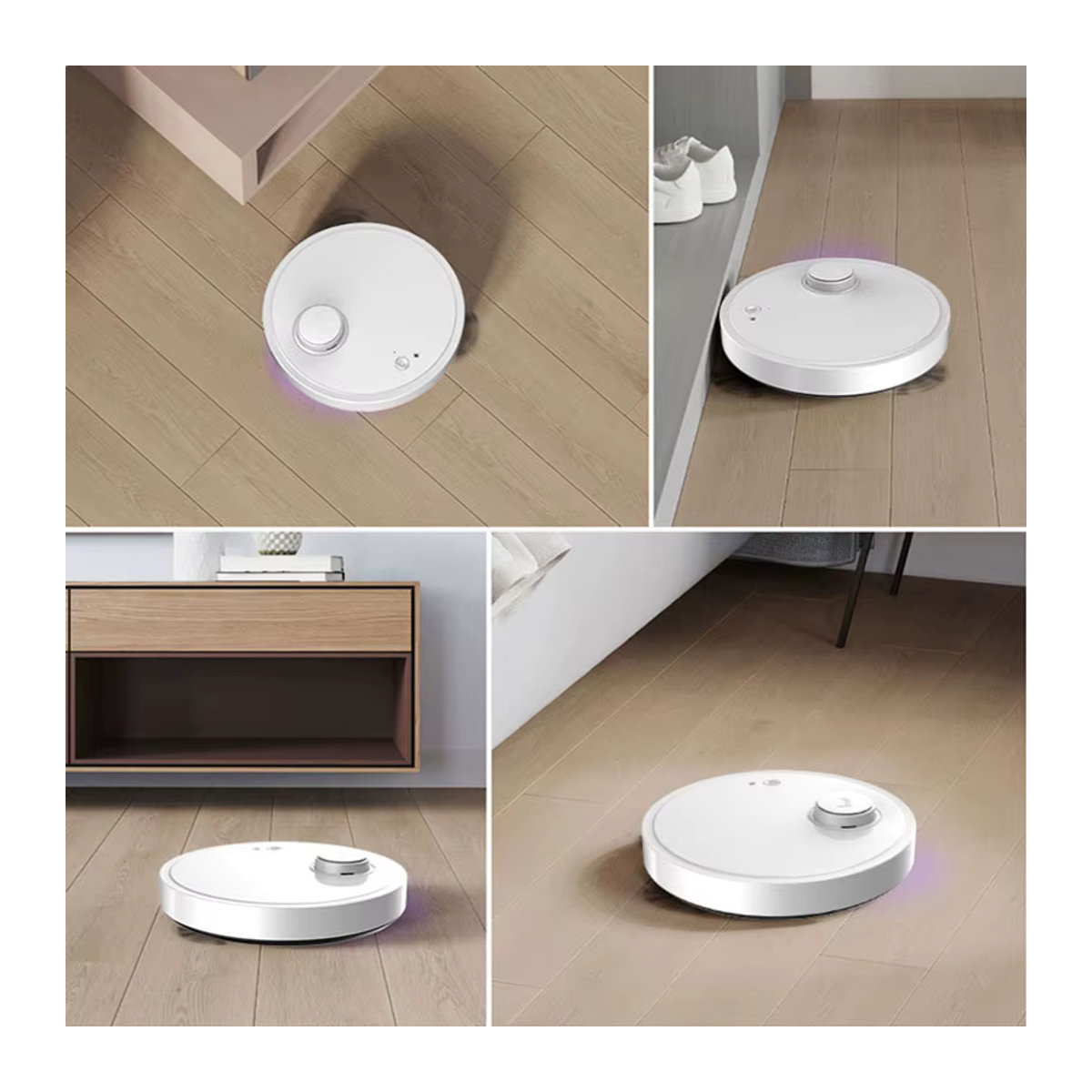 Donirt 3-in-1 Automatischer Roboter-Staubsauger zum Kehren, Wischen und Nass-Trockenreinigen in Schwarz oder Weiß - Bild 3