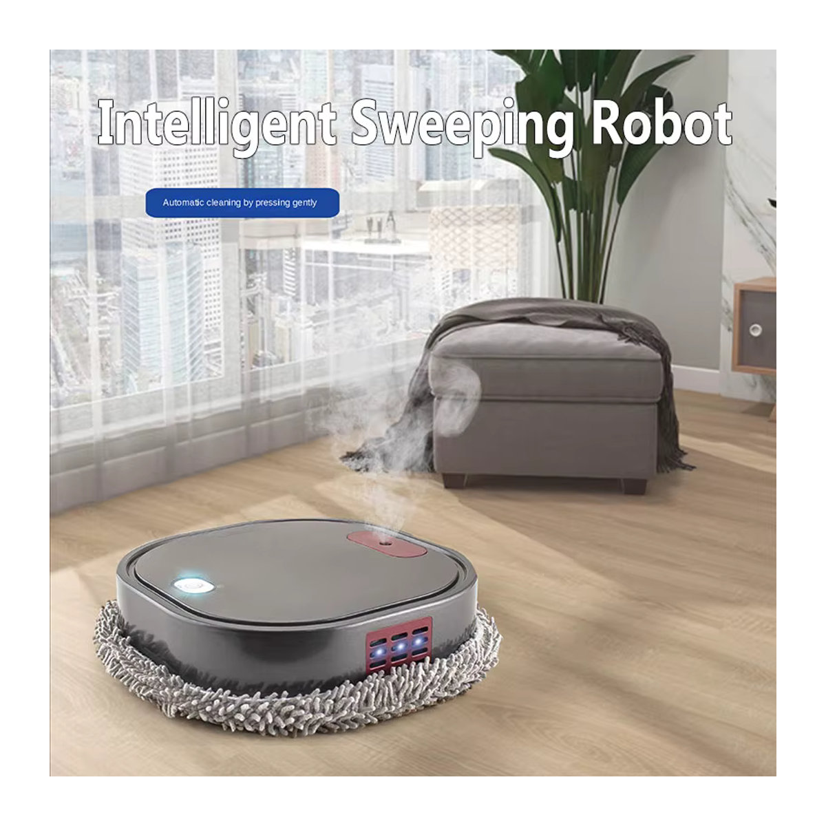 Donirt 3 in 1 Saugroboter mit Wischfunktion und Sprühreiniger, intelligenter Trocken- und Nasssauger in Grau und Anthrazit, Modernes Design - Bild 2
