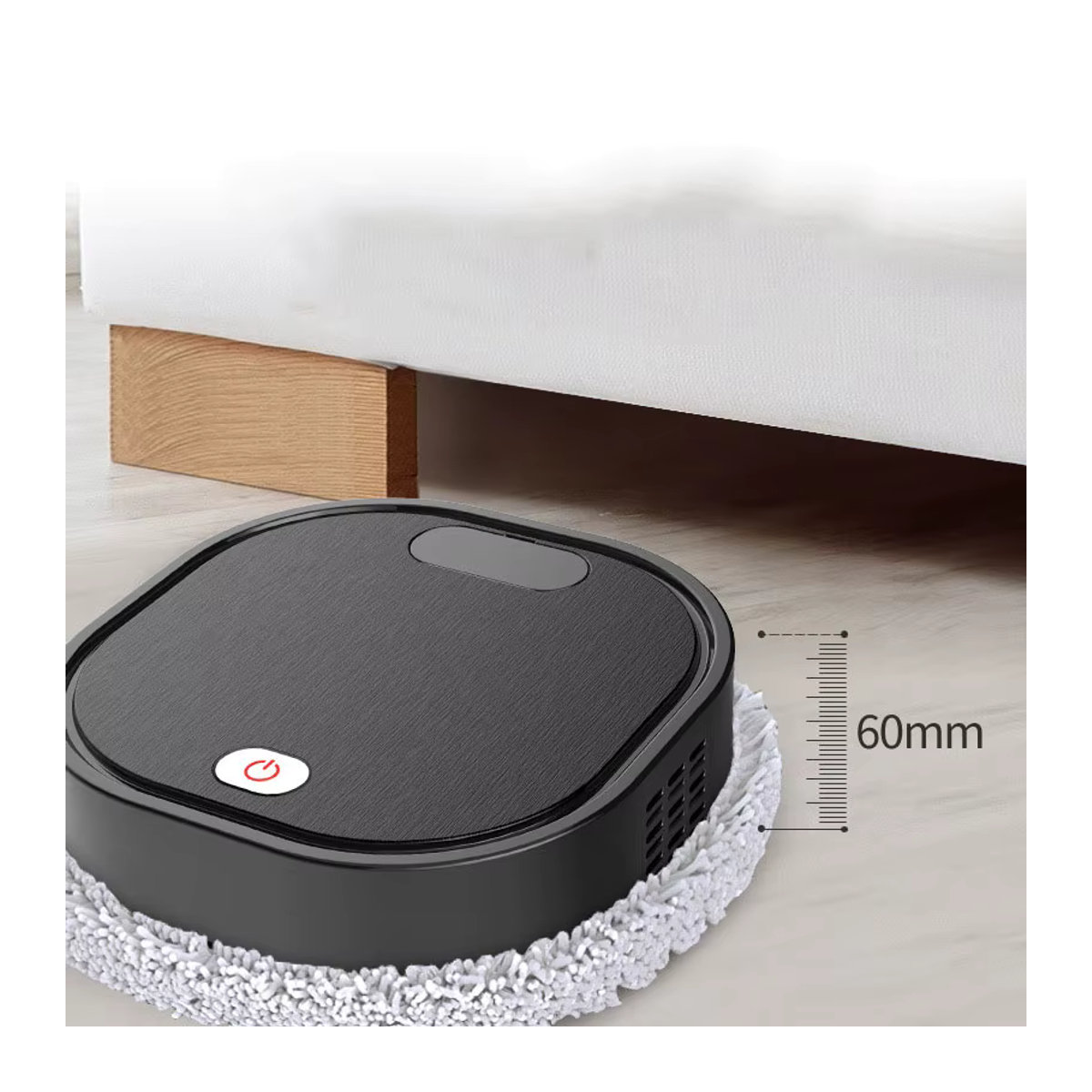 Donirt 3 in 1 Saugroboter mit Wischfunktion und Sprühreiniger, intelligenter Trocken- und Nasssauger in Grau und Anthrazit, Modernes Design - Bild 3
