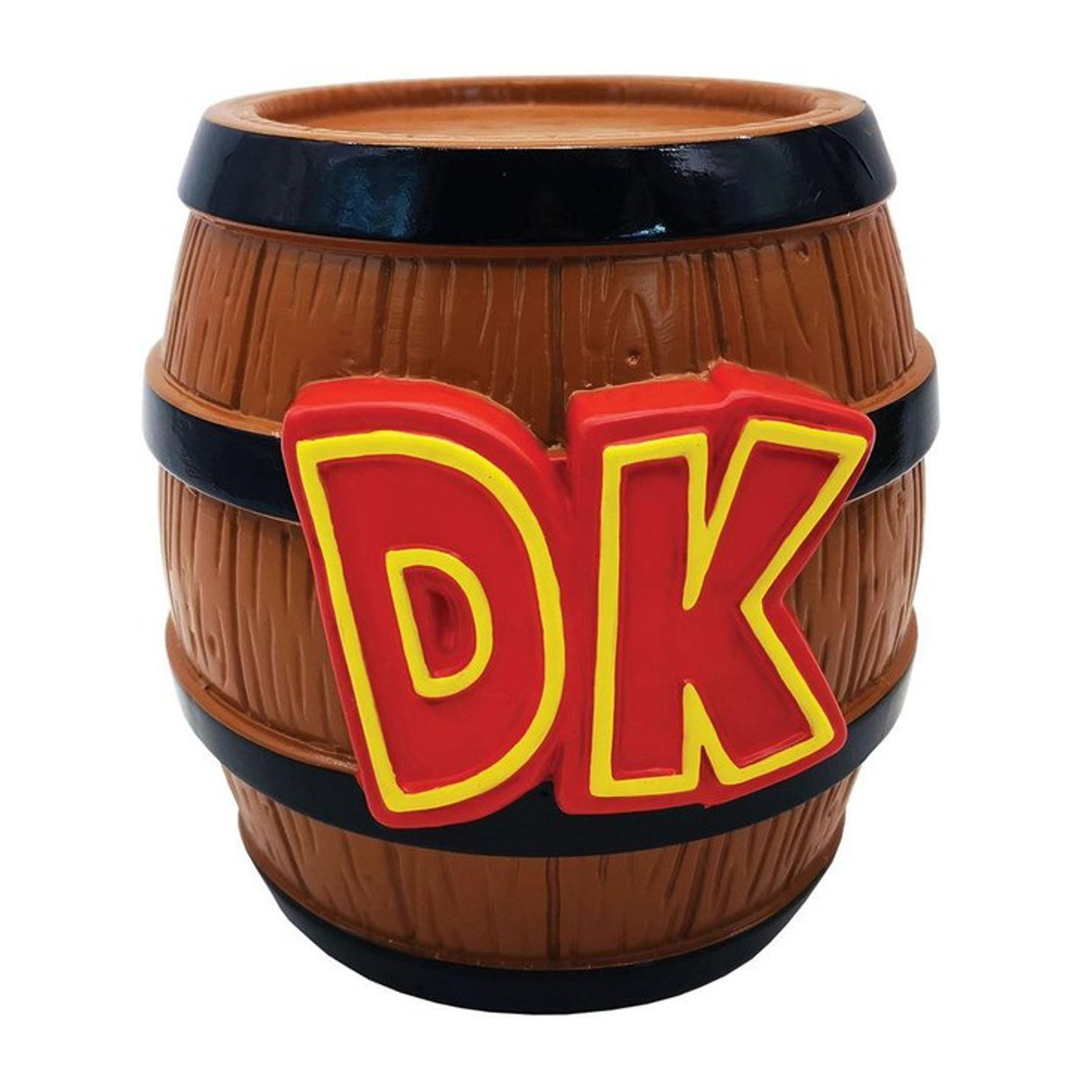 Donkey Kong Barrel Spartopf in braun/schwarz aus Kunststoff - Bild 1