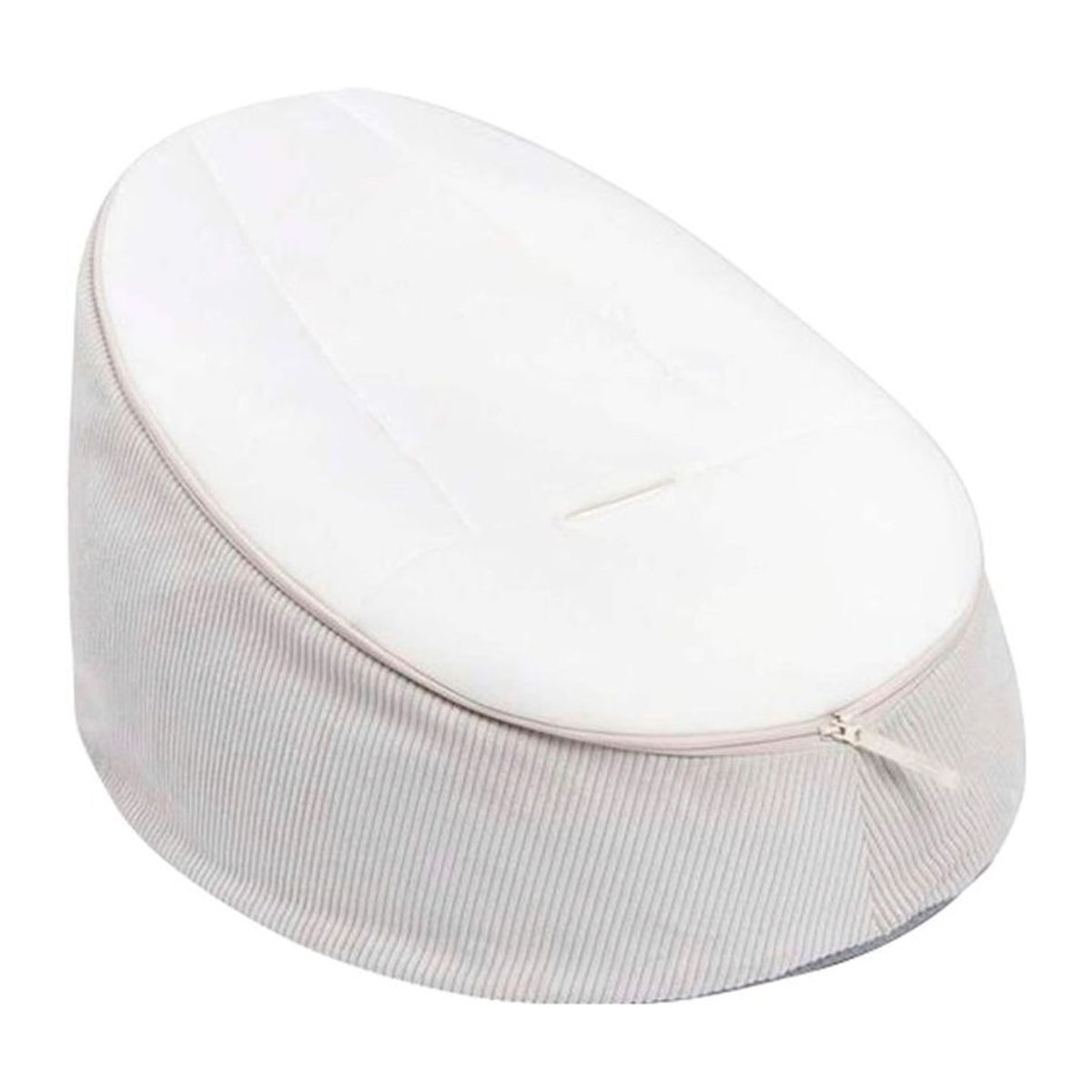 Doomoo Kuschelnest und Sitzsack Seat'n Grow aus Baumwolle in Beige und Weiß - Bild 1