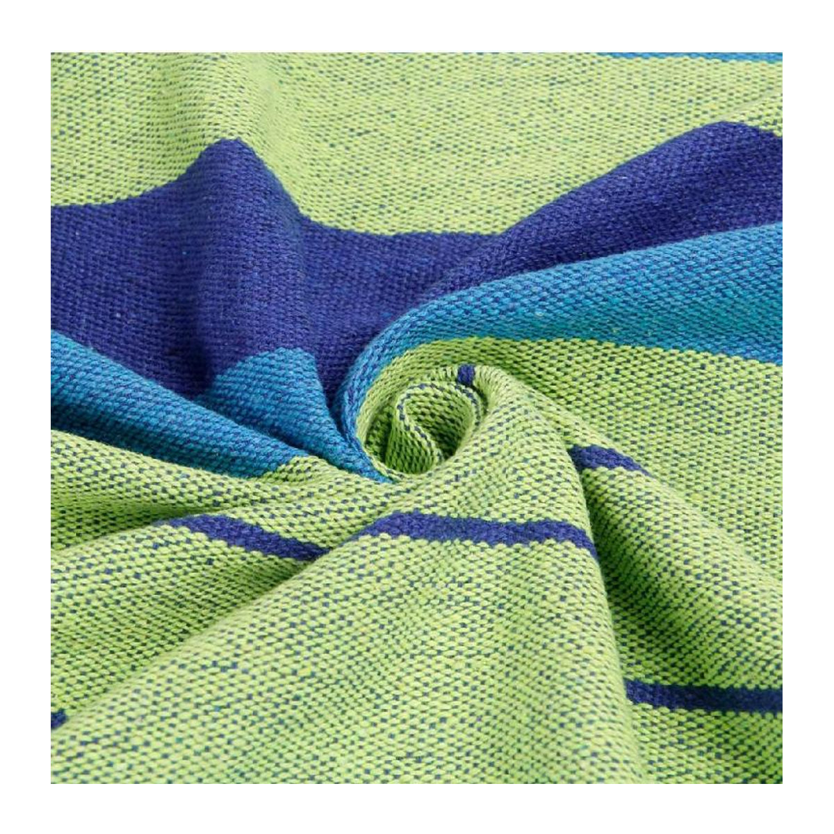 Doppelhängematte Boho Schaukel aus Baumwolle in Blau, XXL 290 cm - Bild 3