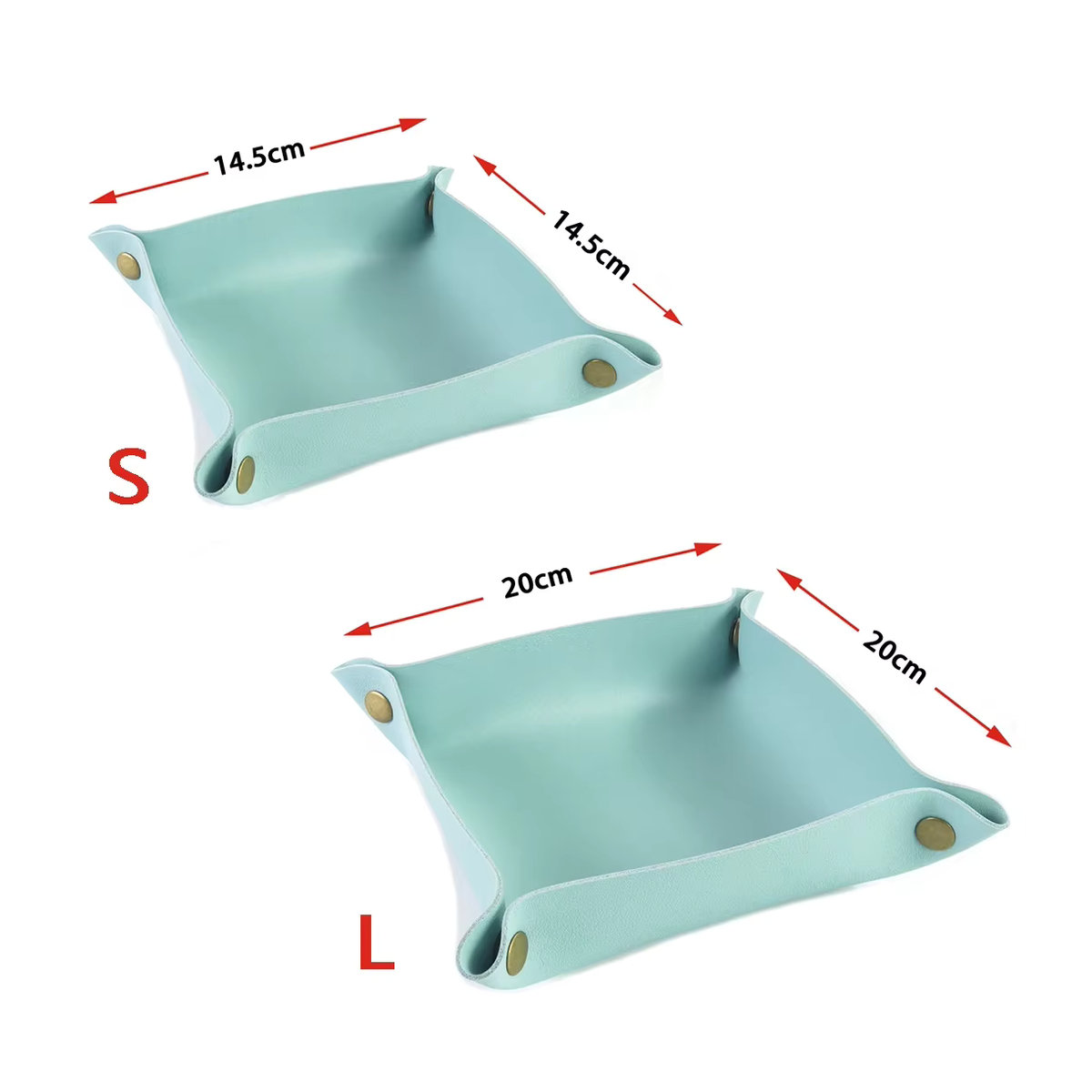 Dormia Schmucktablett aus PU-Leder in Gelb und Mehrfarbig, quadratischer Schreibtisch-Organizer für Schmuck, Schlüssel und Münzen, B/T/H: 14,5 x 14,5 x 14,5 cm - Bild 2