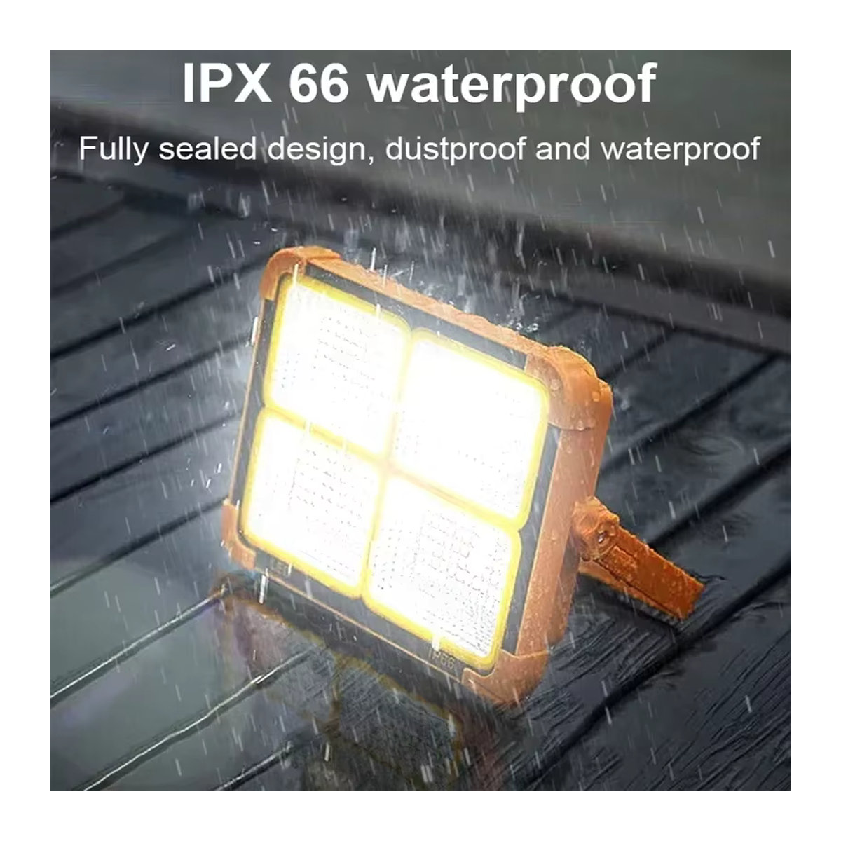 DOUWENXI LED Solar-Außenleuchte wiederaufladbarer Solar-Flutlicht Strahler - Bild 5