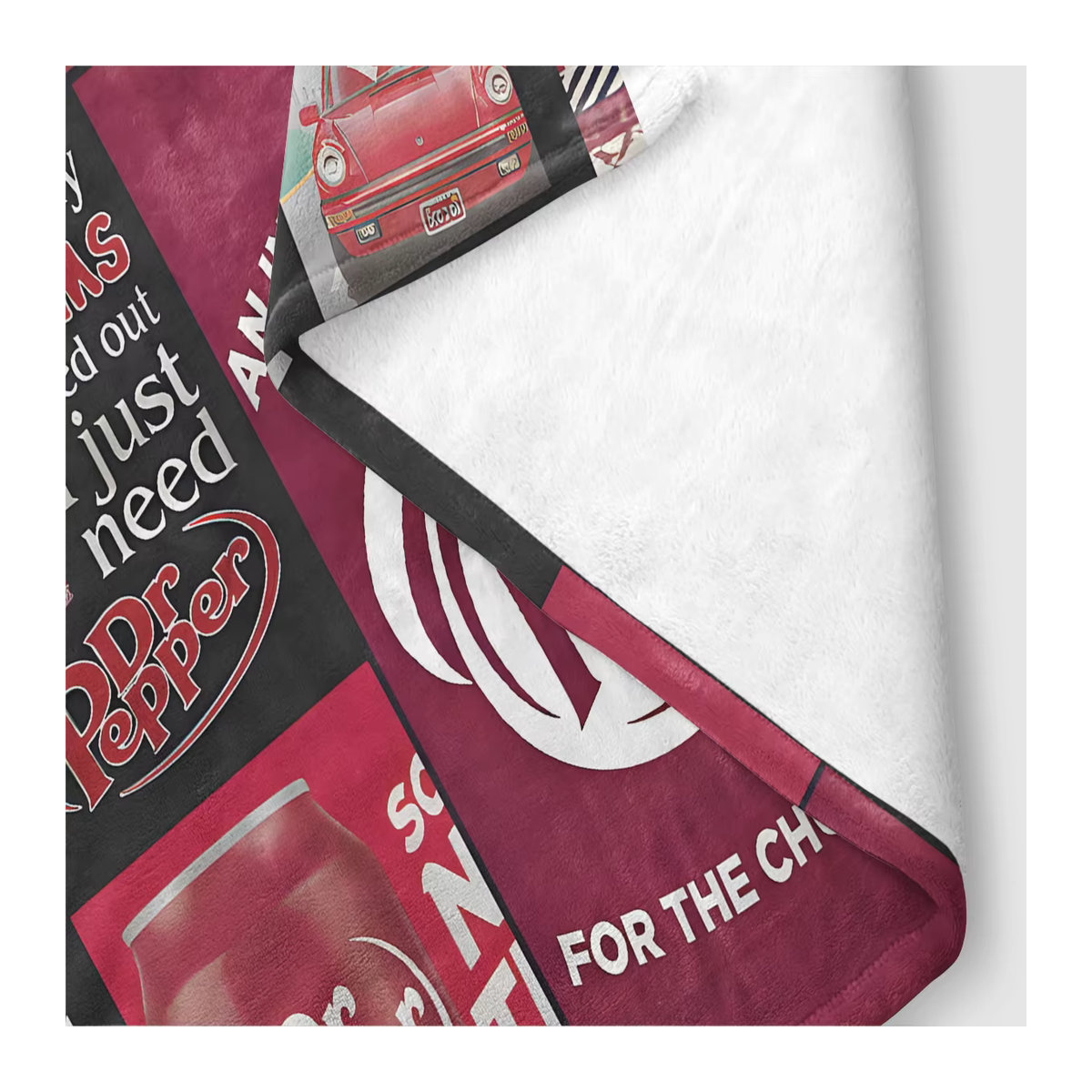 Dr. Pepper Flanellanze weiche Fleece-Decke in Rot für Sofa und Bett - Bild 6