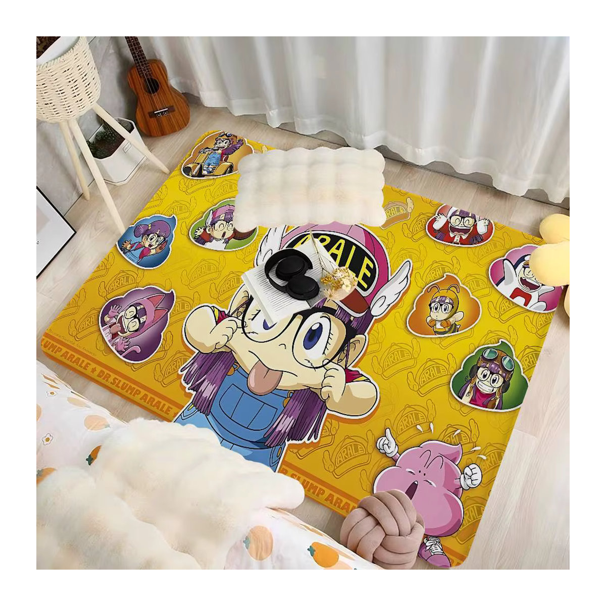 Dr. Slump Anime Bodenmatte multicolor, rechteckige rutschfeste Fußmatte für drinnen und draußen - Bild 2