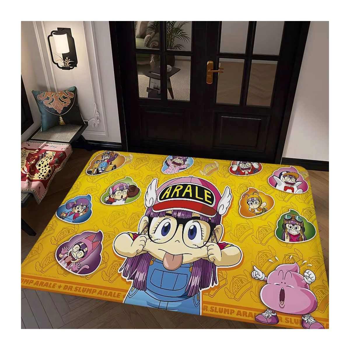 Dr. Slump Anime Bodenmatte multicolor, rechteckige rutschfeste Fußmatte für drinnen und draußen - Bild 4