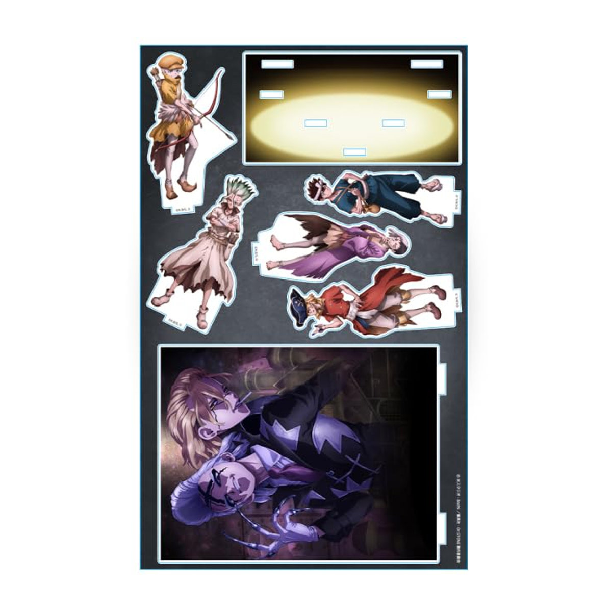 DR. Stein Acryl Diorama Senku Gen Ryusui Chrome Ukyo Zeno Stanley B/H/T: 24,0 x 24,0 x 5,0 cm - Bild 2