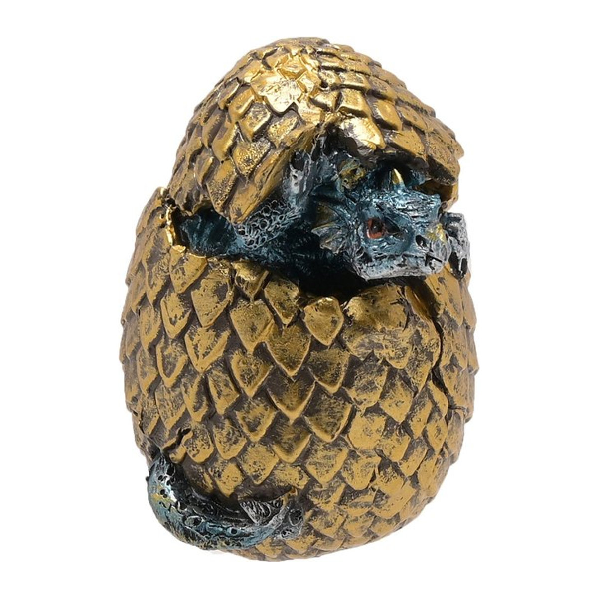 Drachenei Figur von THE SEASONAL GIFT CO. in Gold aus Harz - Bild 1