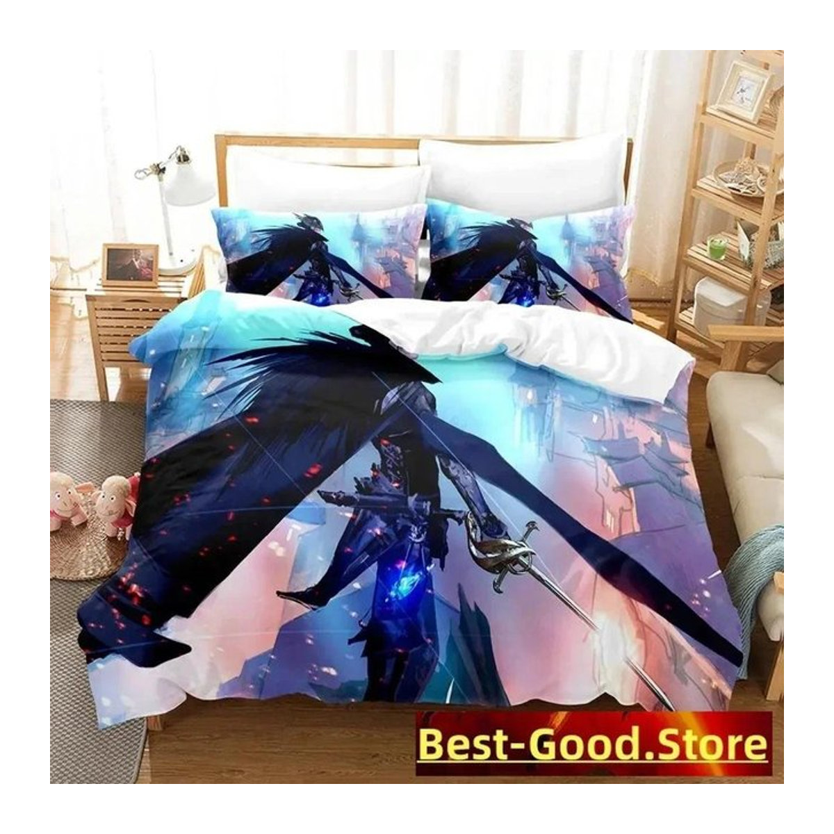 Dragon Age Dreadwolf Bettwäsche-Set mit Bettbezug und Kissenbezug, weich, B/H: 135 x 200 cm - Bild 1