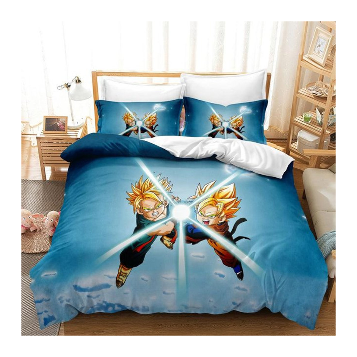 Dragon Ball Bettwäscheset Goku Super Saiyan mit 3D-Druck, multicolor, 2-teilig, B/H: 100 x 135 cm - Bild 1