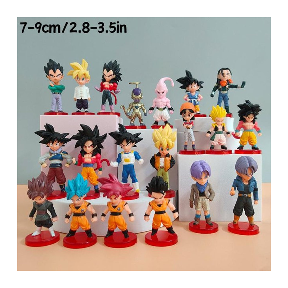 Dragon Ball Z Anime Figur aus PVC mit Charakteren wie Super Saiyan Goku, Majin Buu, Broly und Vegeta von Fashnics - Bild 1