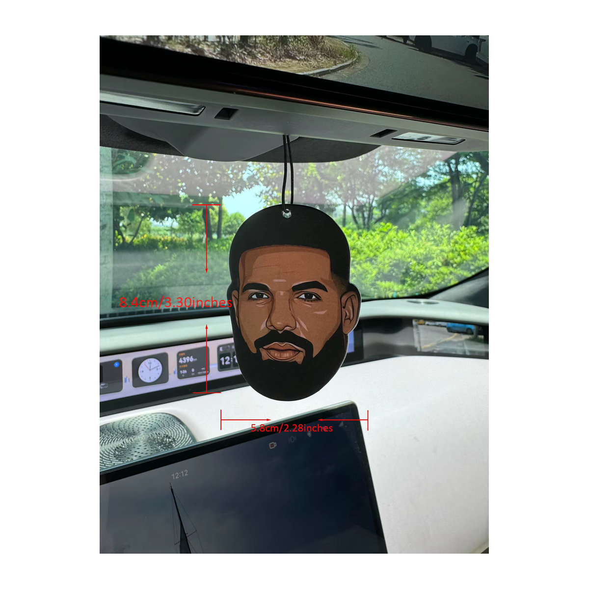 Drake Face Auto-Dufttabletten als hängender Lufterfrischer für das Auto oder den Kleiderschrank, mehrfarbig - Bild 2