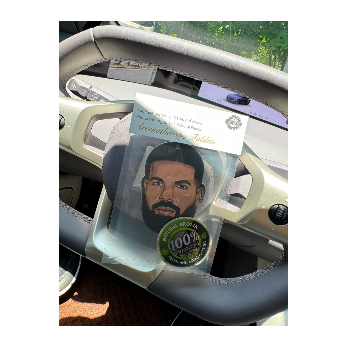 Drake Face Auto-Dufttabletten als hängender Lufterfrischer für das Auto oder den Kleiderschrank, mehrfarbig - Bild 3