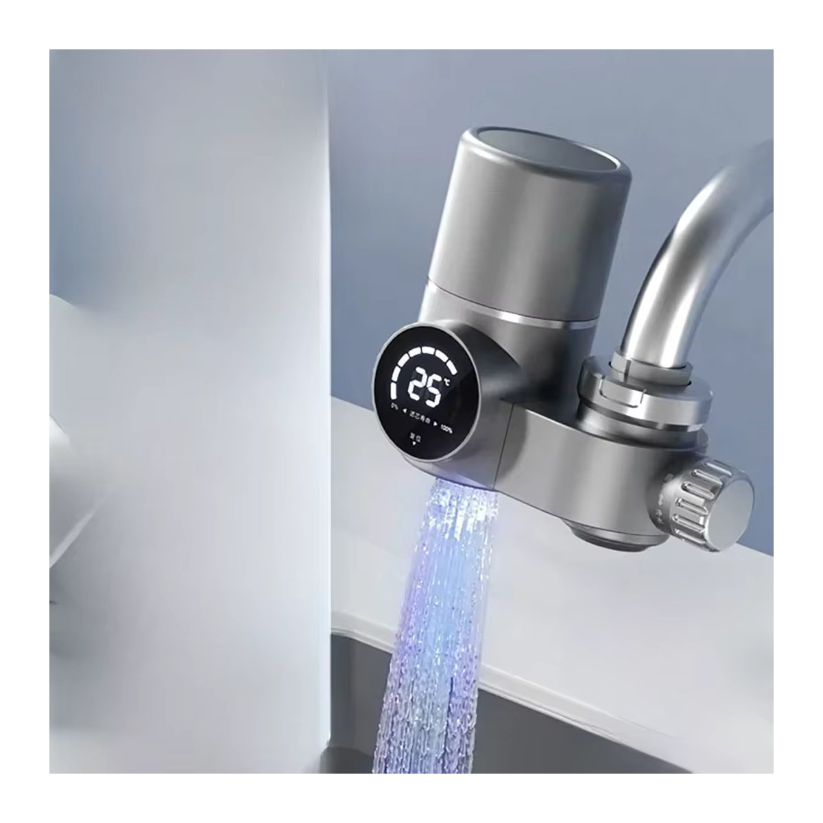 Dreamburgh Intelligenter digitaler Wasserhahn aus Edelstahl mit 8-stufiger UV-Tiefensterilisation und Wasserreiniger in modernem Design - Bild 5